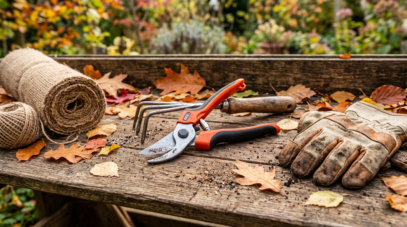 Autumn pruning, plant cleanup and professional hand tools